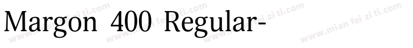 Margon 400 Regular字体转换